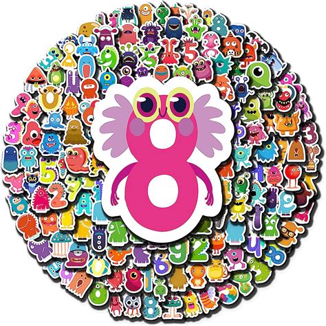 Buy Water Bottle Stickers,200 PiecesPiece Cute Monster Vsco Vinyl ...