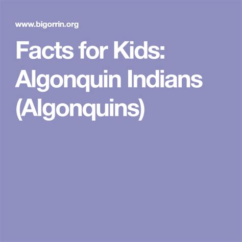 Facts About Algonquin: History, Culture, and Language
