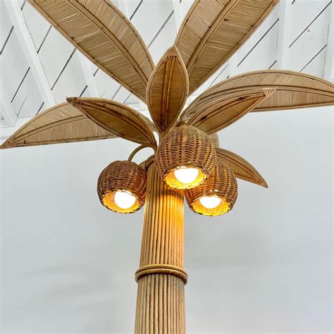 Rattan and Wicker Palm Tree Floor Lamp at 1stDibs | rattan palm tree ...