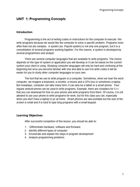 Image result for Computer Programming 1 PDF