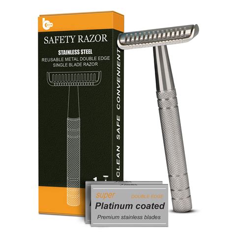 Amazon.com: Stainless Steel Safety Razor, Single Blade Razors for Men ...
