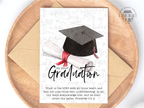 PRINTABLE Graduation Christian Card, Christian Graduation Card for Son ...