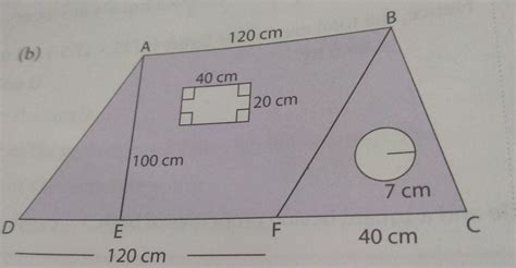 Find the area of shaded portion.The formula for trapezium is given ...