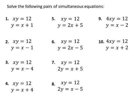 Image result for Simultaneous Equation Involving Solving Problems