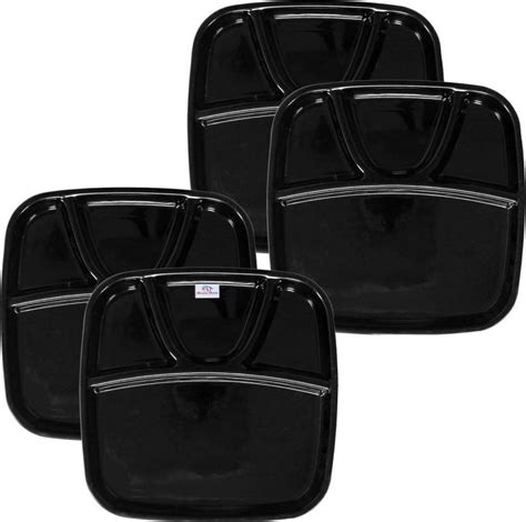 Heart Home Plastic Serving Plate Set For Dinner With 4 Partitions|Set ...