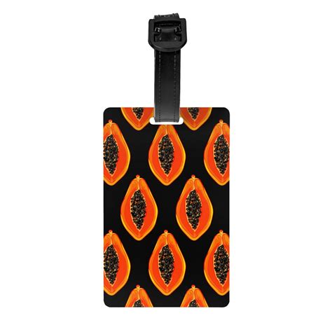 Luggage Tags for Suitcases, Minimalist Papaya Leather Bag Luggage Tags ...