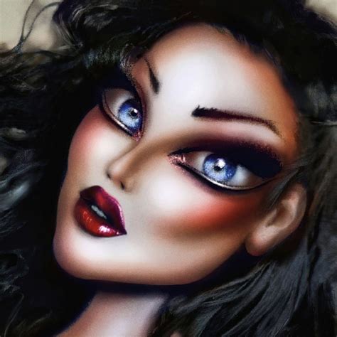 Beautiful face with the makeup of the pallette by Tiago Azevedo Pop Surrealism Artist ...