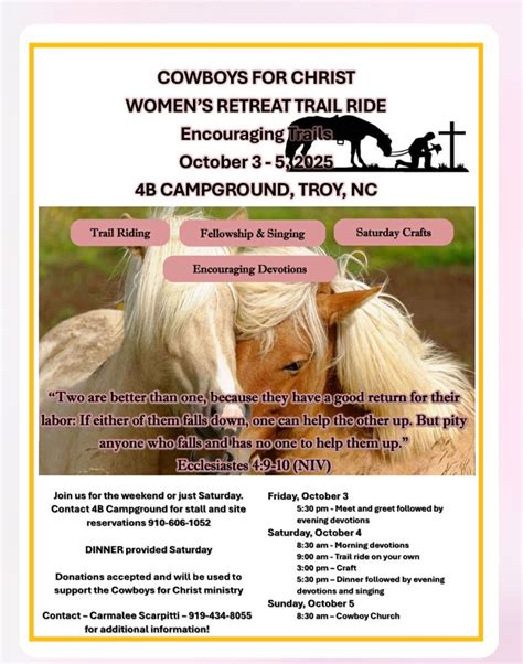 Attending Cowboys for Christ Women’s Retreat and Trial Ride , 126 4B ...