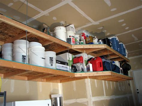 DIY hanging wood shelves. | Ceiling Overhead Storage Ideas | Pinterest ...