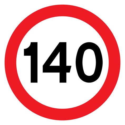 Znak B-33 Ograniczenie prędkości 140km 90 cm Folia I Generacji ...