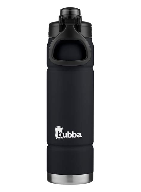 bubba Trailblazer Stainless Steel Water Bottle Push Button Lid Rubberized Black