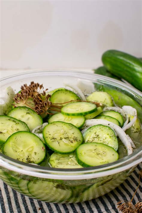 Quick Refrigerator Marinated Cucumbers Recipe - Pitchfork Foodie Farms