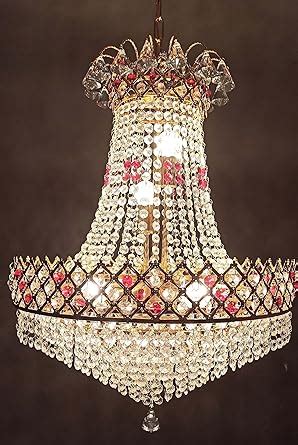 Buy SHRI MAHAL ANTIQUES Crystal Big Size Jhumar Ceiling Light for ...