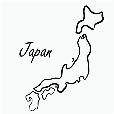 Doodle freehand drawing of Japan map. 8884862 Vector Art at Vecteezy