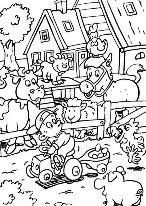 Farm Coloring Pages Getcoloringpagescom