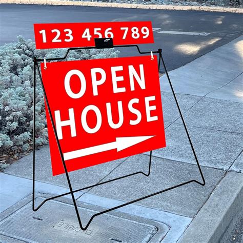 Amazon.com : Professional Black Folding A-Frame for Open House Sign ...