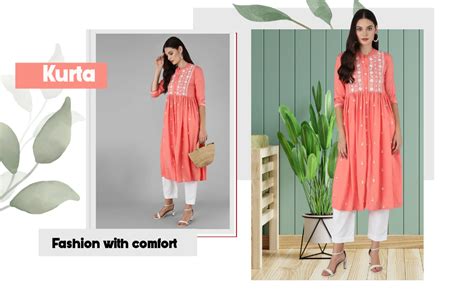 Buy ANGITA Women Embroidered Cotton Rayon Blended Flared Kurta(Pink) (X ...