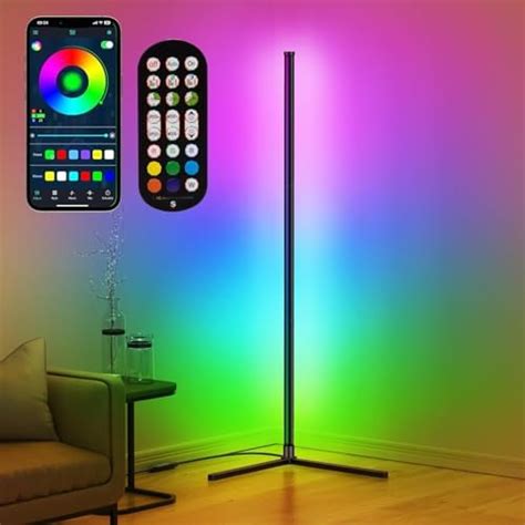 riyo LED Floor Lamp, Living Room Floor Lamp with App and Remote Control ...