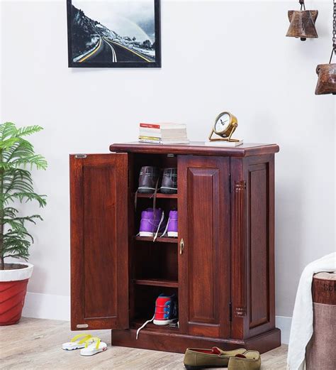 Furniture mistry Furniture Solid SHEESHAM Wood Shoe Racks 2 Door and ...