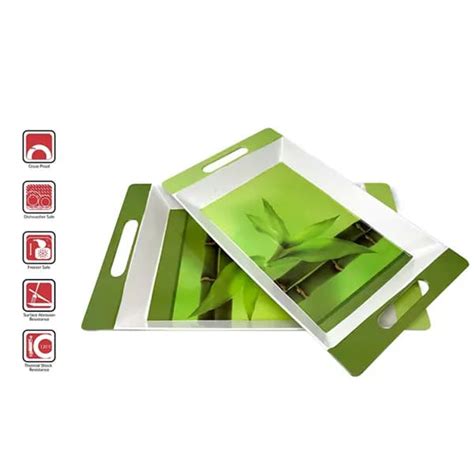 Buy UPC Melamine Roseate Series Tray Set Multicoloured Online India