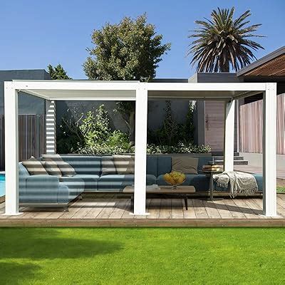 Domioutdoorliving Domi Outdoor Living Louvered Pergola 12x20FT, India ...