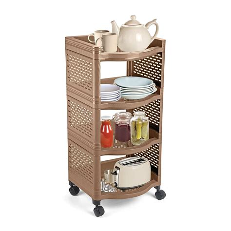 Smart Rack Small Set of 4 with wheels | | Easy-to-Move Slide Rack Trol ...