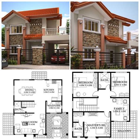 Best Two Story House Design With Plan Ideas - House Floor Plans