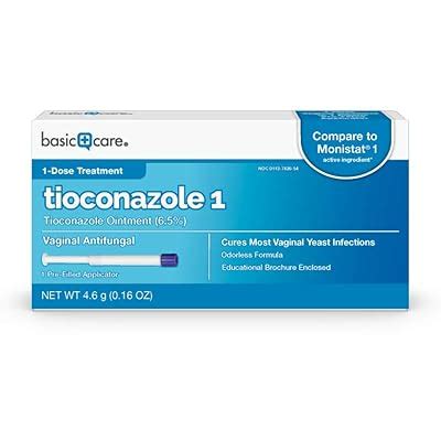 Buy Amazon Basic Care Tioconazole Ointment 6.5%, Vaginal Antifungal; 1 ...