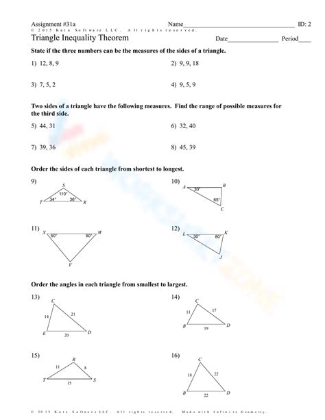 Image result for Triangle Inequality Theorem Classifying Triangles