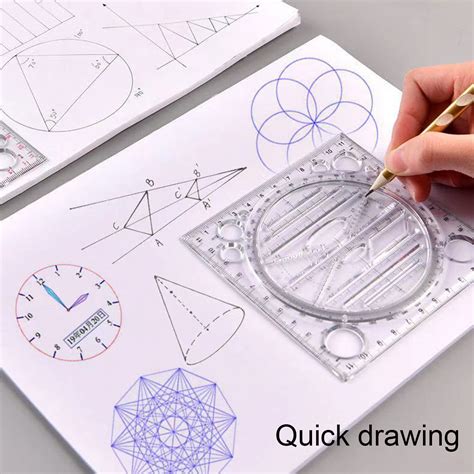 Buy NUZYZ Precision Scale Measuring Ruler Round Corner Plastic Wide ...