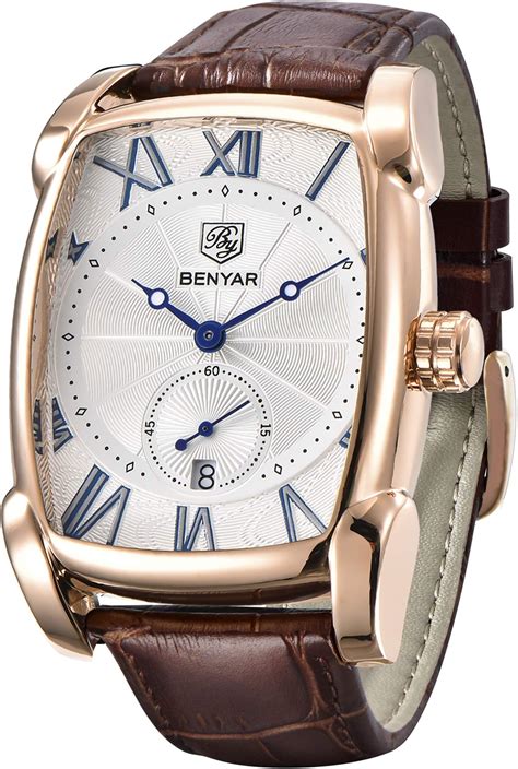 BENYAR Leather Luxury Chronograph Men Watch (Gold Dial, Gold Colored ...