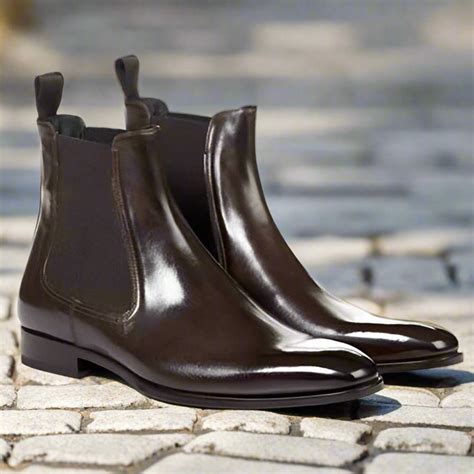 Formal Leather Chelsea Boots for Men in India – Men’s Burgundy Formal ...