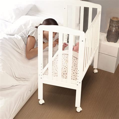Buy BAYBEE 2 in 1 Convertible Wooden Baby Bedside Crib Cot for New Born ...