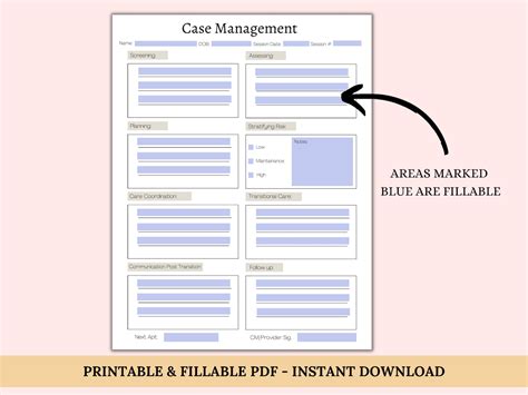 Image result for Case Management Notes Form