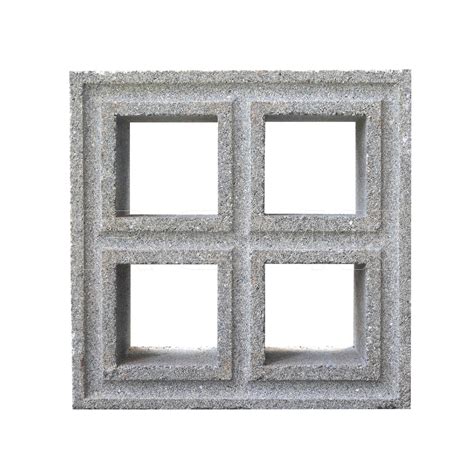 บล็อกช่องลม ลาย 4 ช่อง ขอบร่อง 19 x 19 x 9 ซม.