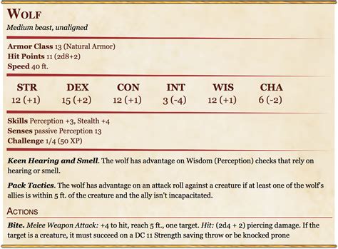 File:Wolf Statblock.png - Hayashi Park Potterverse for 5th ed. Dungeons ...