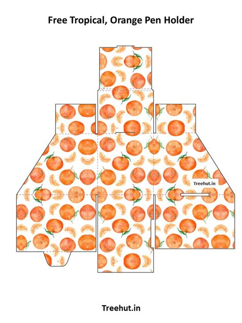 Free Tropical, Orange Bulletin Board Decorations and Craft Printables #506