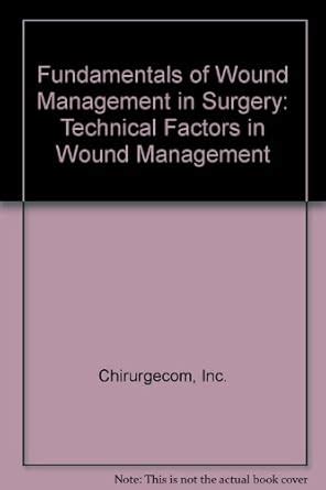 Fundamentals of Wound Management in Surgery: Technical Factors in Wound ...