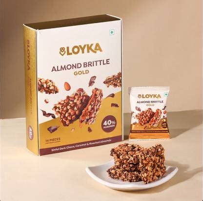 loyka Almond Brittle Classic Box - (12 Pieces x 16.66 gm -200 GMS ...