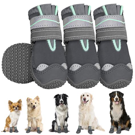 SlowTon Dog Shoes for Large Small Medium Dogs - Waterproof Dog Boots ...