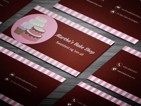 Business Cards for Bakery 的图像结果