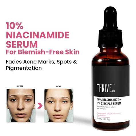 10% Niacinamide Serum with Zinc PCA for Acne & Sebum Control | ThriveCo