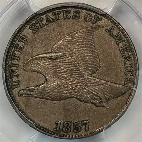 1857 Flying Eagle Cent PCGS Genuine - AU Details (95 - Gouged) - Old ...
