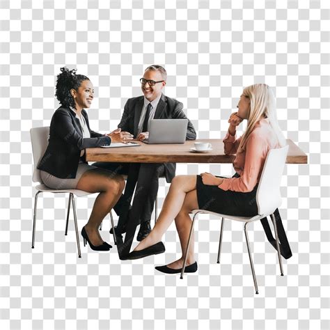 Png business meeting with diverse professionals | Premium AI-generated PSD