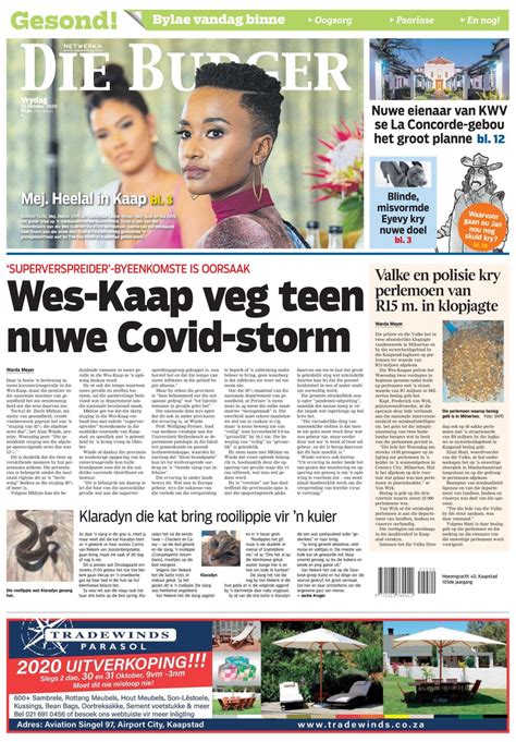 Get digital access to Die Burger - October 23, 2020 issue | Magzter.com