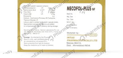 Mecofol Plus Nf Strip Of 10 Capsules: Uses, Side Effects, Price ...