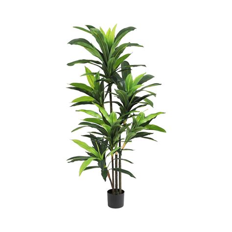 Gravee Artificial Dracaena Plant Indoor,4ft/5ft Tall Decorative Fake ...