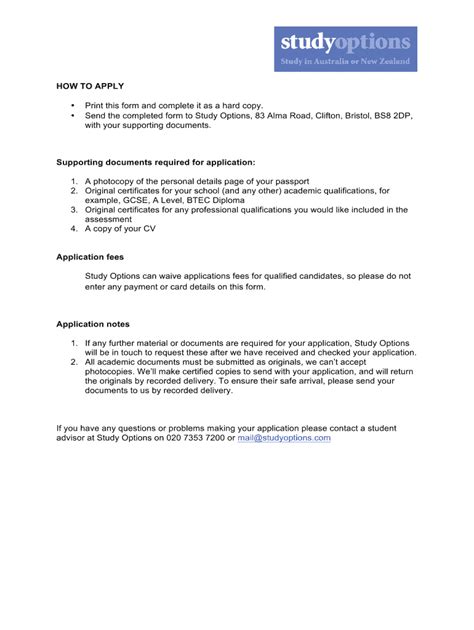 International Student Application Form - Blank Fillable Template | Fill ...