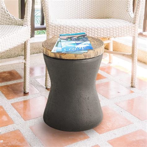 Buy SUNBURY Outdoor Accent Table, 11 Hourglass Shaped Outdoor Side ...