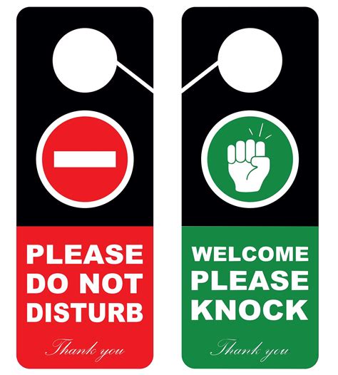 Buy Business Design Do Not Disturb and Welcome Please Knock Door Hanger ...